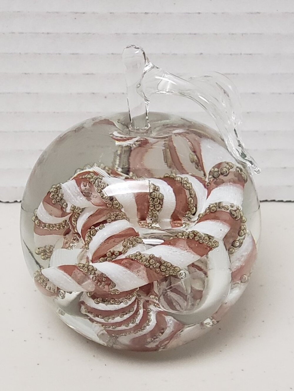 Glass Apple Paperweight